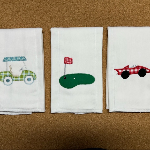 Applique burp cloths custom made to order - Picture 2 of 3